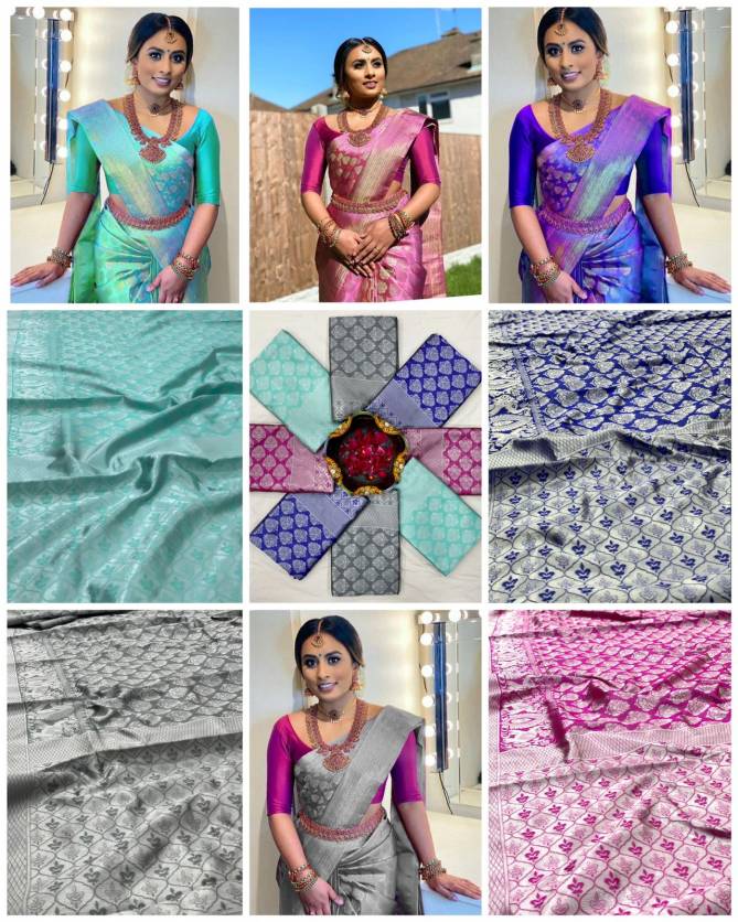 Soft Silk 4067 Wholesale Soft Lichi Silk Saree Catalog